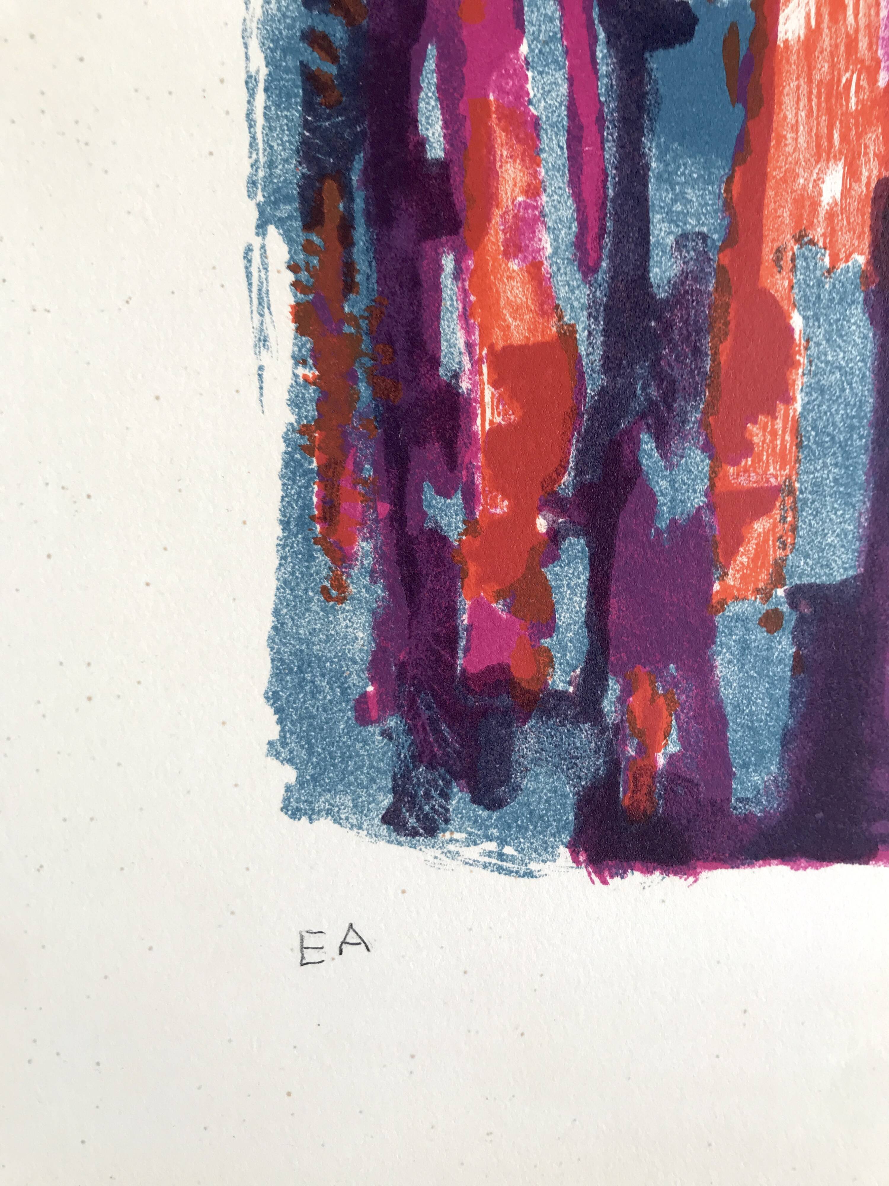 Honoré-marius bérard, gloria, 1950-51. original lithograph signed in pencil