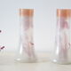 Pair of glass pastry vases, Iris decorations from the Nancy School, vintage Copy