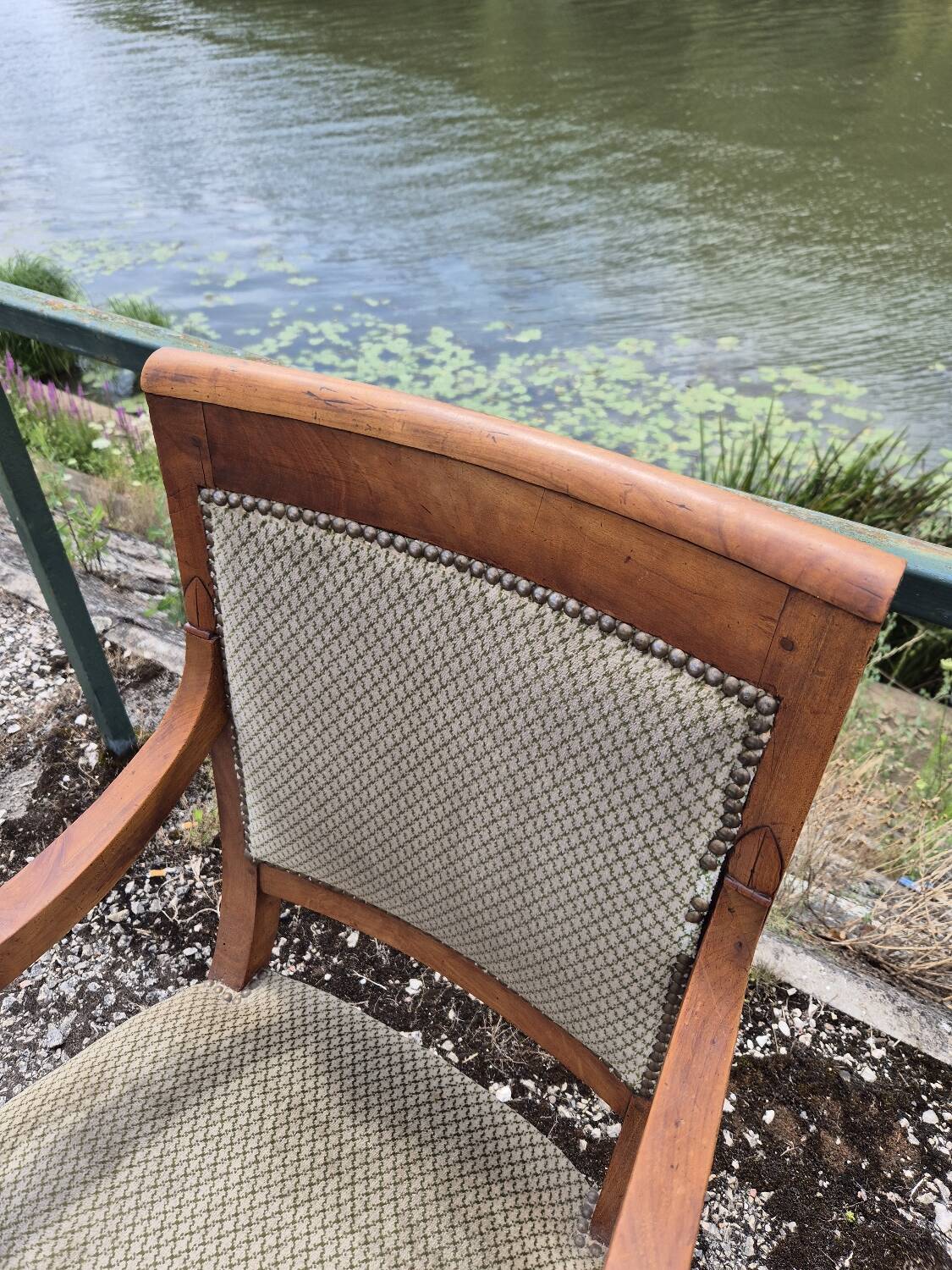Pair of armchairs with Empire Restoration handles 1900s