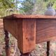 Farmhouse table 80x59cm XIXth century wooden with drawer