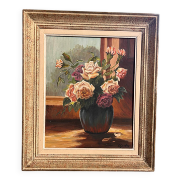 Tableau bouquet de roses