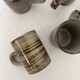 Lot de 6 tasses a café en céramique émaillée, travail vers 1970