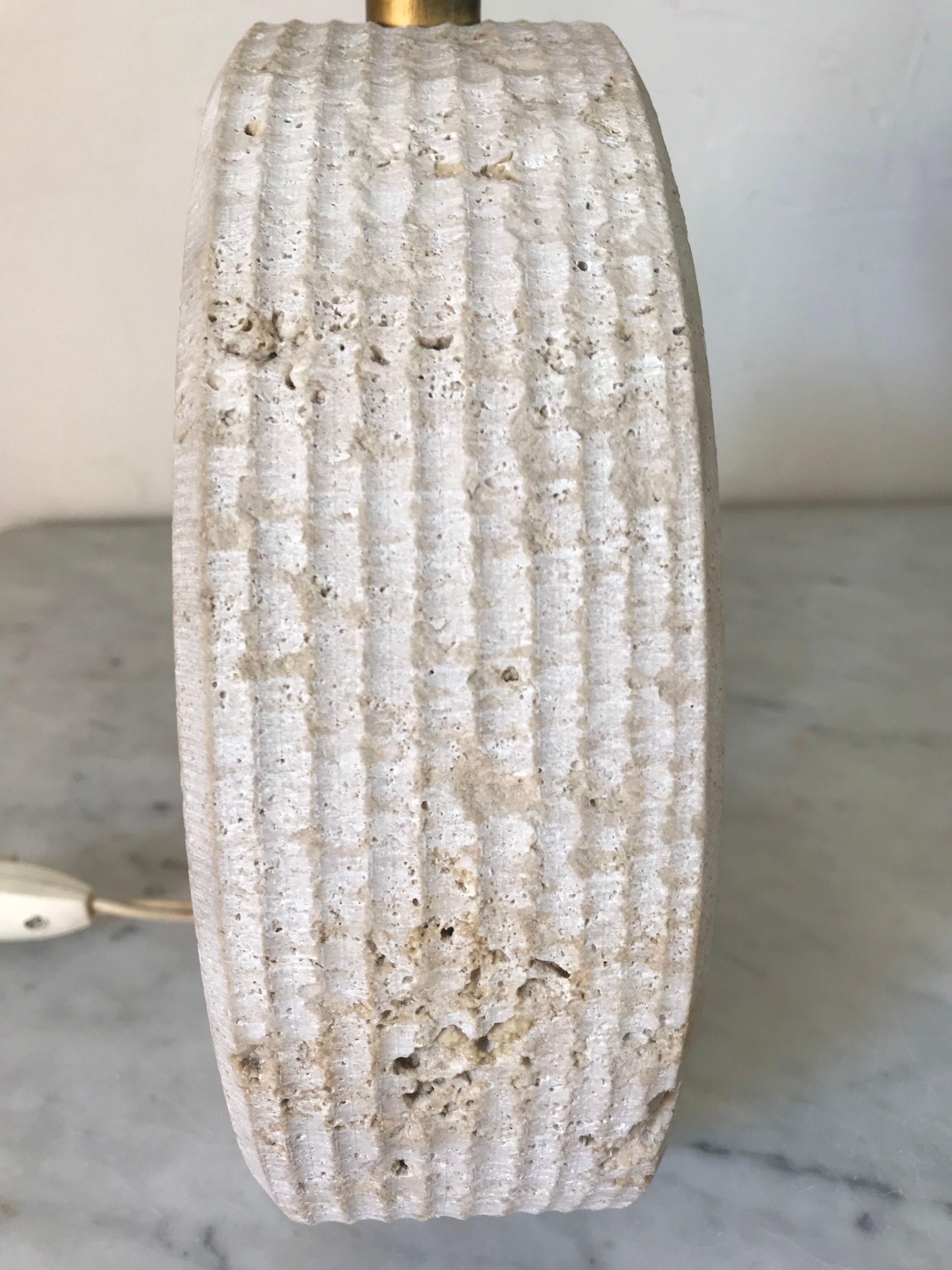 Vintage travertine lamp