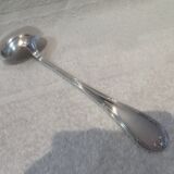 Christofle Rubans Louis XVI silver plated soup ladle, goldsmith, 32.8cm
