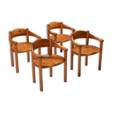 Rainer Daumiller pine chairs 1970