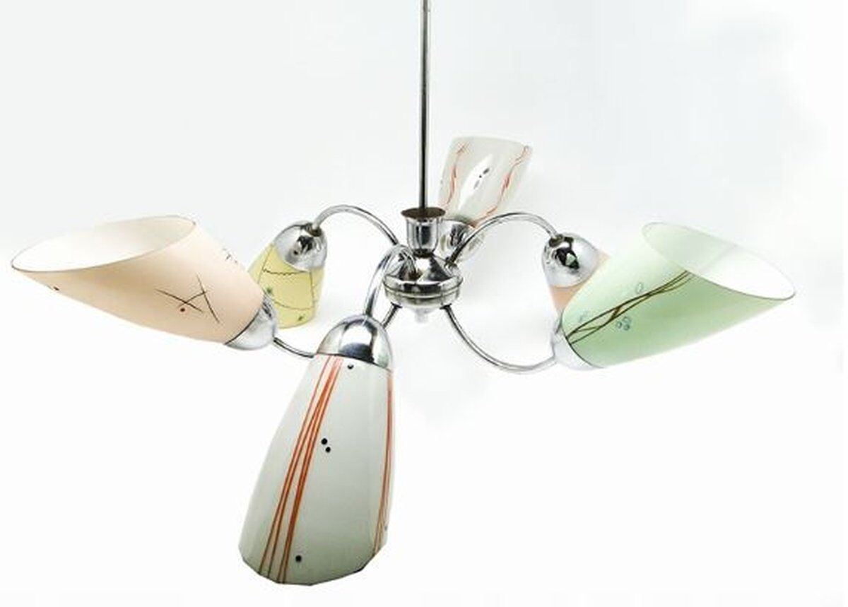 Mid-century chandelier from Polam, Poland, 1960s