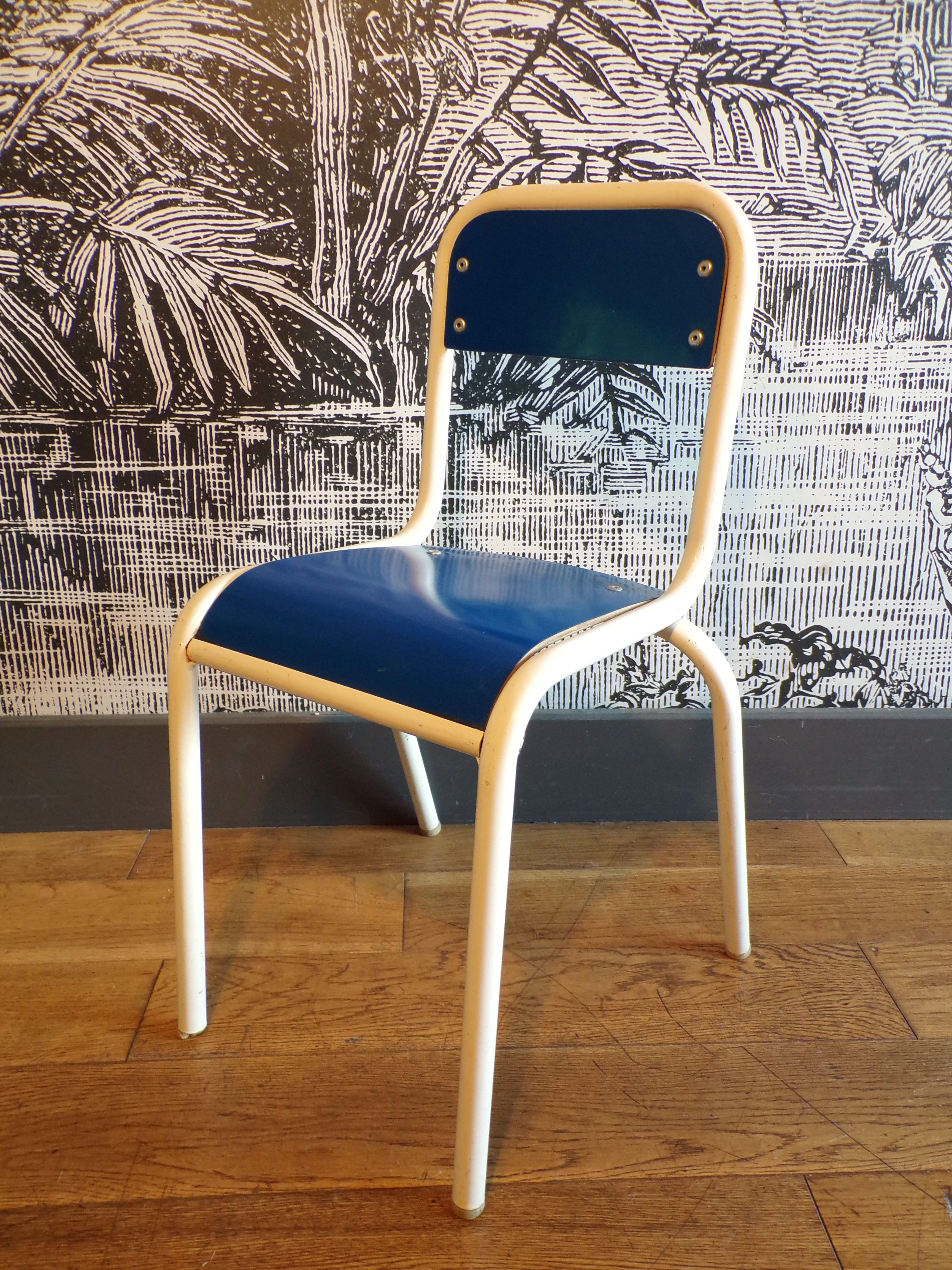 Vintage formica blue children's chair