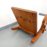 Brutalist rocking chair "sled" vintage