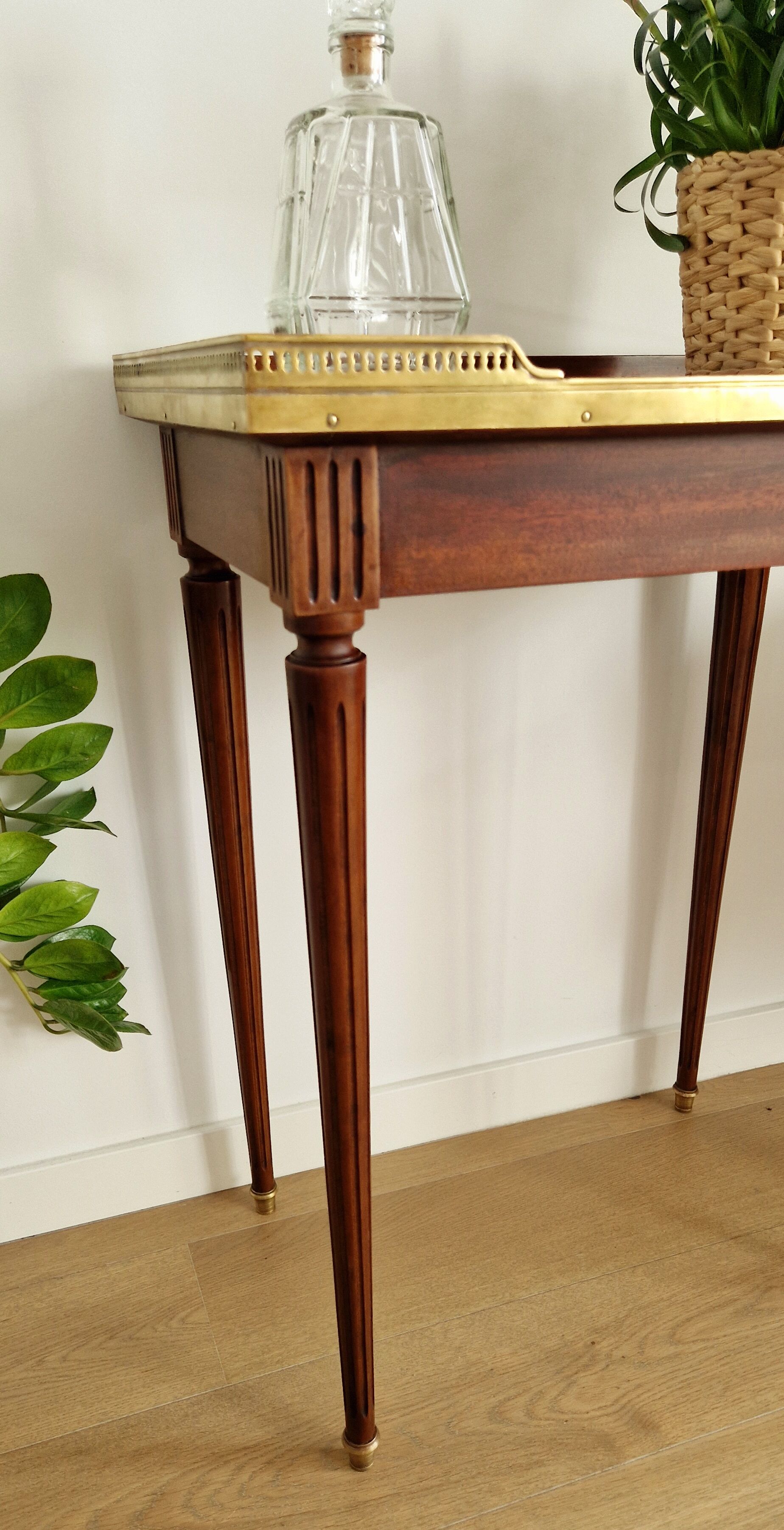 Kettle table Louis XVI mahogany style 1900