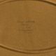 Large oval Sarreguemines stoneware dish with brown border 27x37