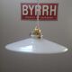 Old lampshade suspension opaline white smooth tbe art deco 1940 Ø 26 cm TBE
