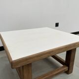 Modernist square coffee table in oak
