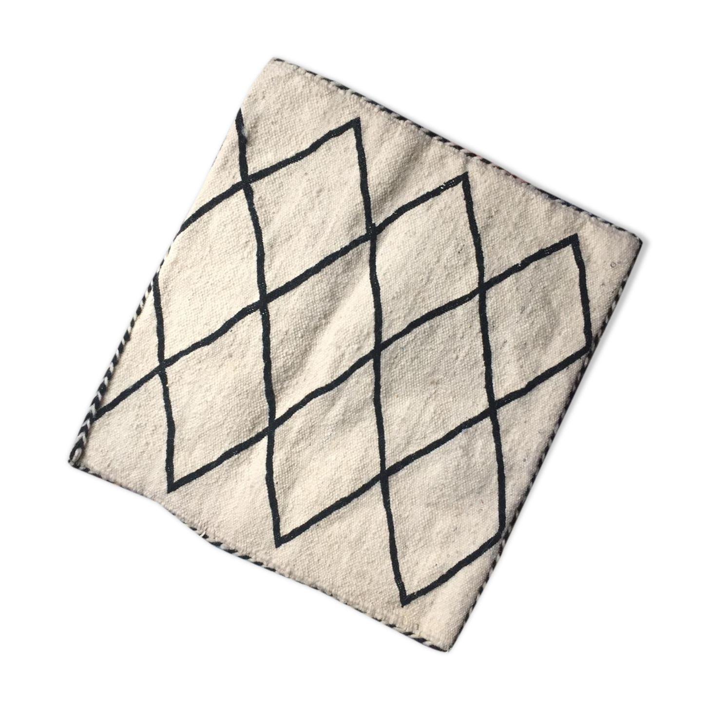 Beni Ouarain-style Berber wool cushion cover