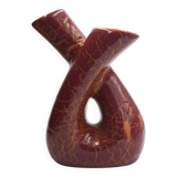 Red and orange double opening vase
