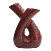 Red and orange double opening vase