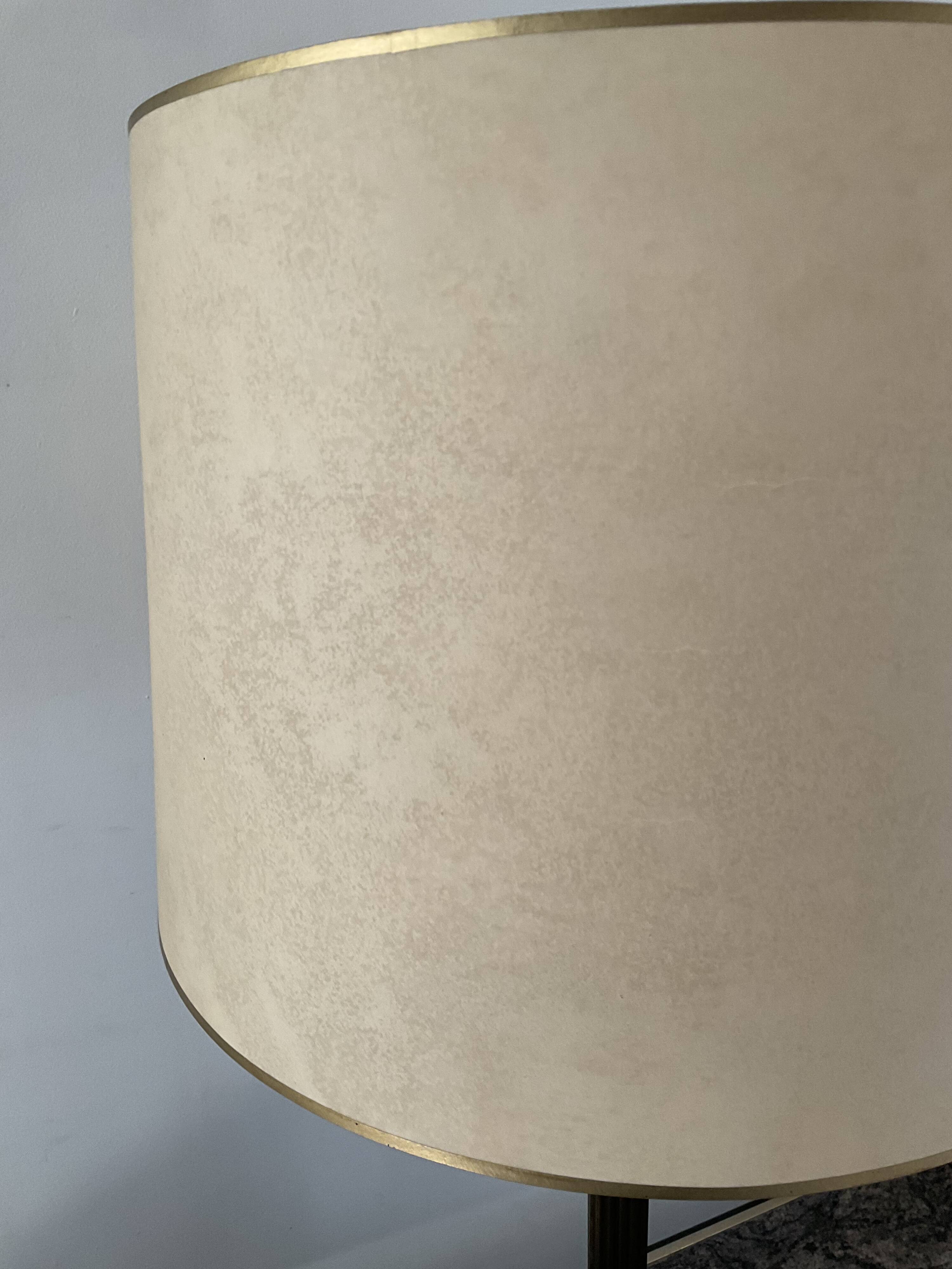 Empire style column lamp in bronze, opaline and marble