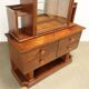 Antique Art Deco display cabinet in walnut with drawers, Italy, 19th century.