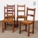 Set of 4 wooden chairs from the 1960s