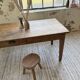 Pine and oak + walnut farmhouse table 1950