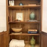 Armoire vitrine chêne massif