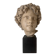 Plaster bust on a wooden base