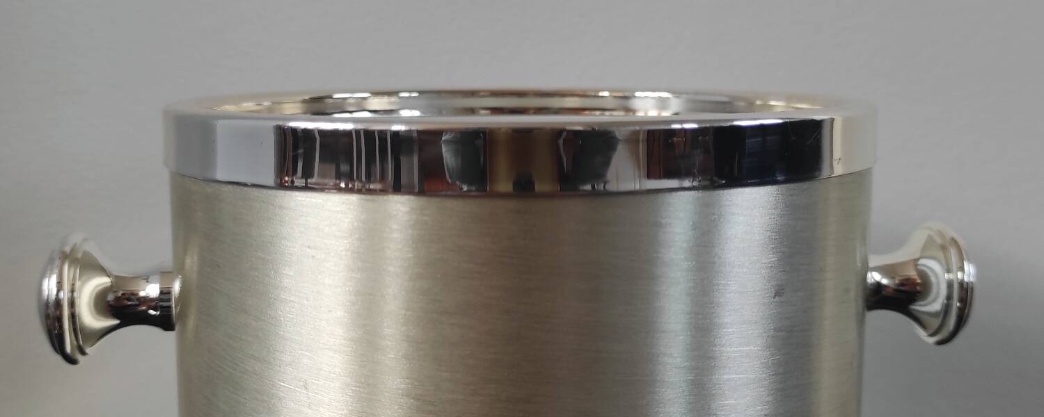 Vintage 70s insulated aluminium ice bucket