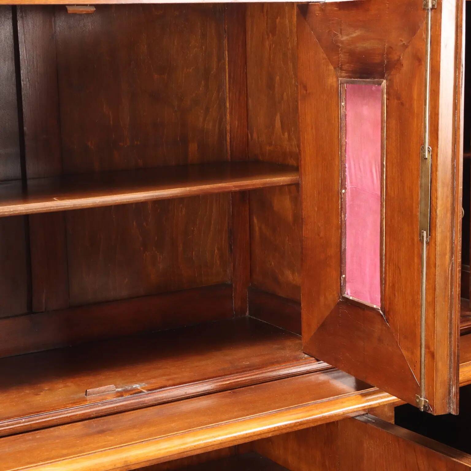 Antique double-bodied mahogany buffet, Italy, 20th century
