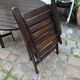 EMU dark wood garden furniture set - 2 folding armchairs and 1 table