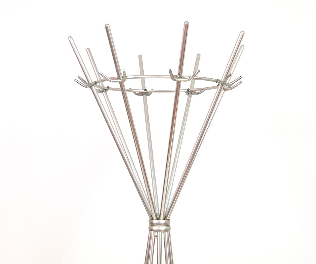 Aluminum coat stand in art deco style