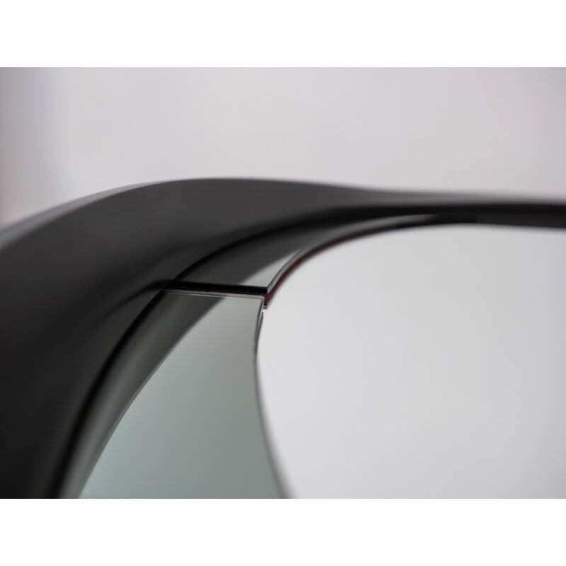 Round smoked glass wall mirror, Italy 1970s