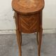 Oval side table in marquetry wood, Louis XVI style - early 20th century