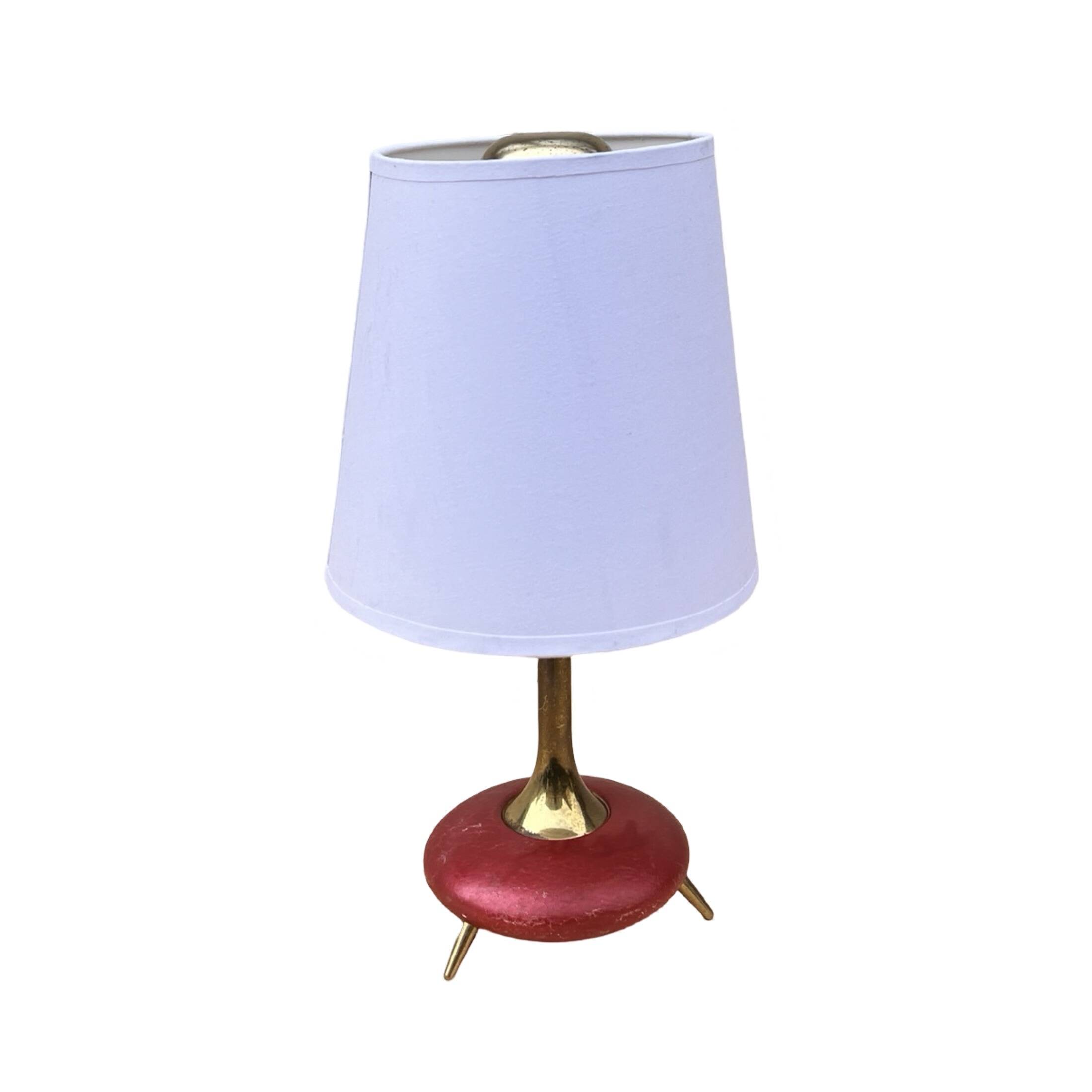 Table lamp with a lampshade Belgium 1980s.