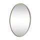 Gold brass oval mirror with vintage beaded décor 37x59cm