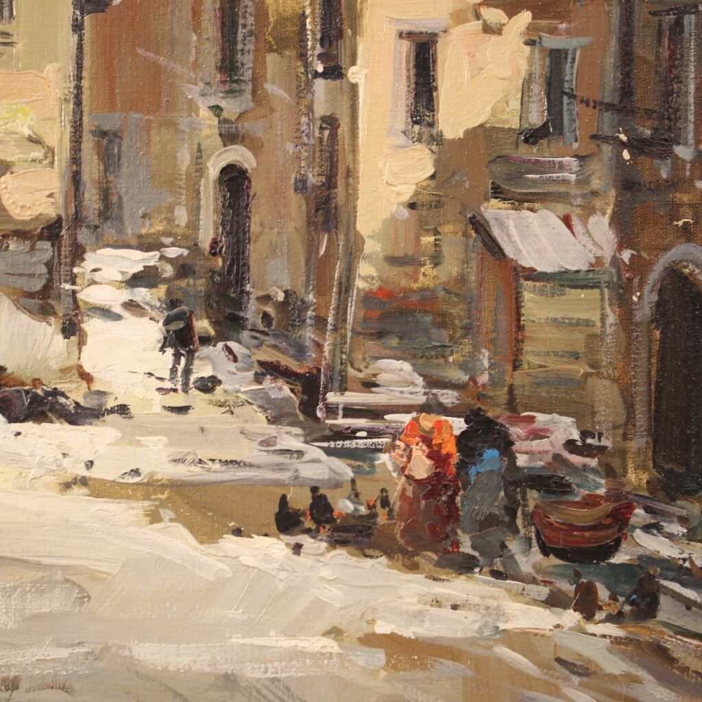 Signed Italian landscape painting from the 20th century