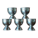 Set of 5 vintage silver-plated egg cups
