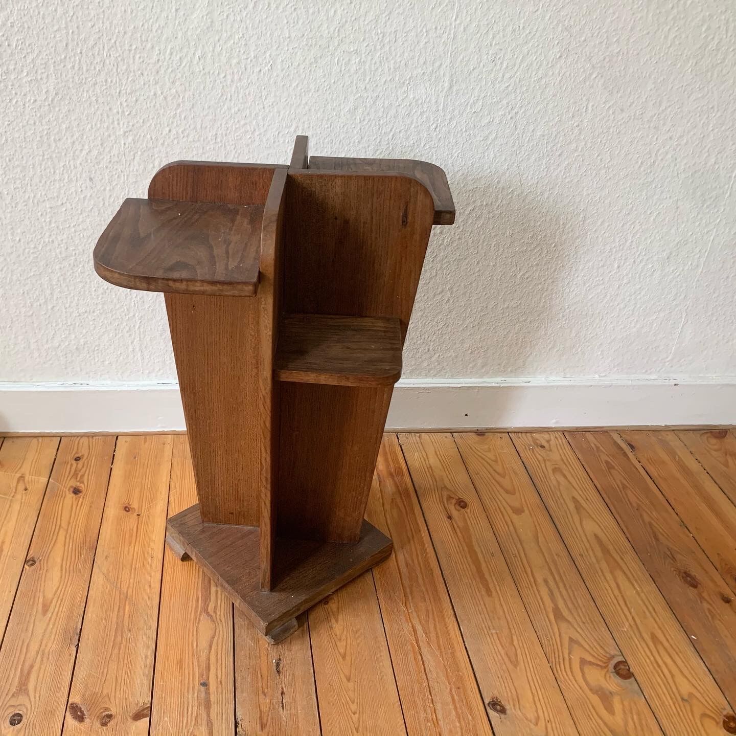 Side table / art deco harness in solid oak - c.1940