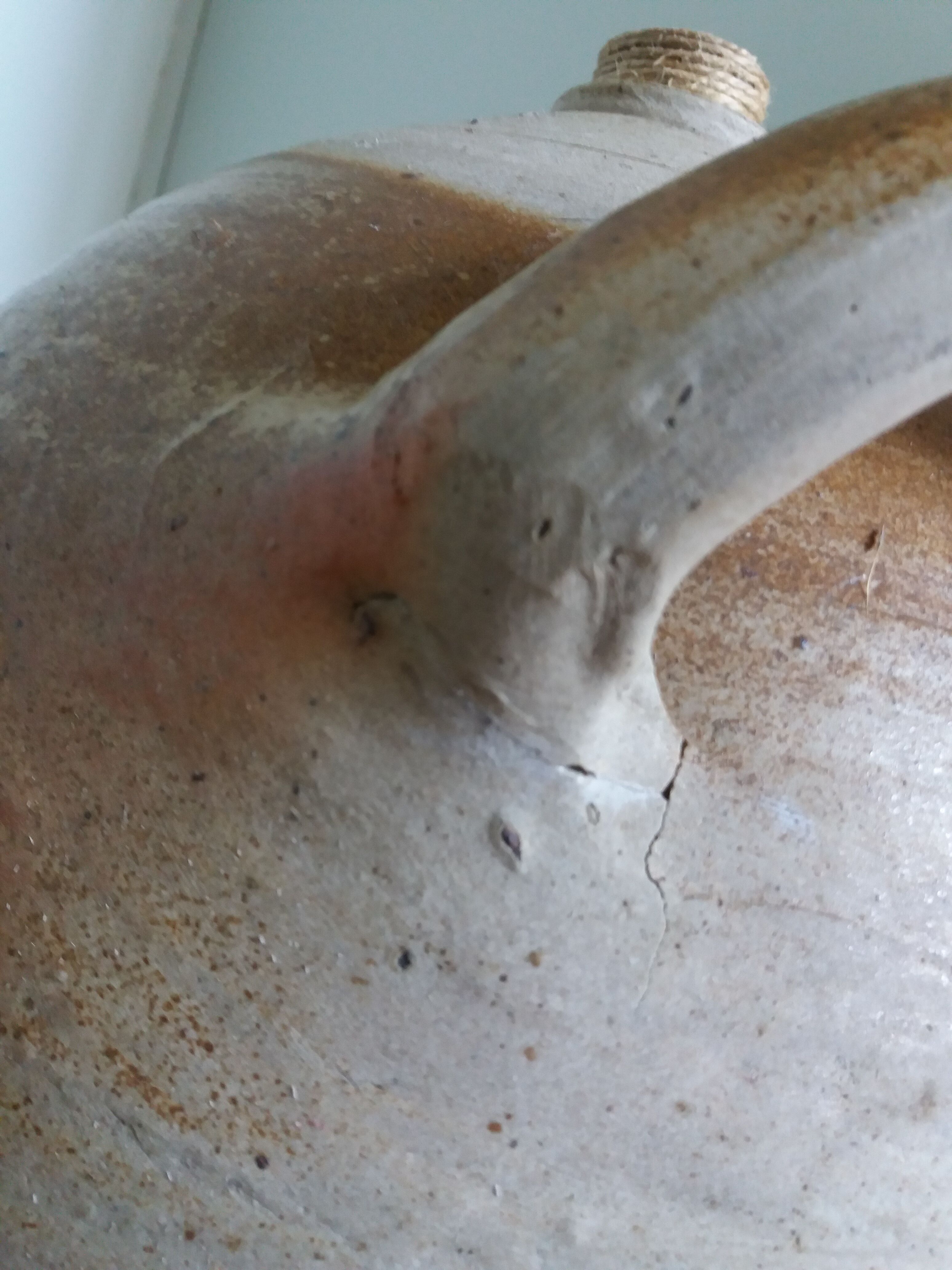 Stoneware vinegar jar