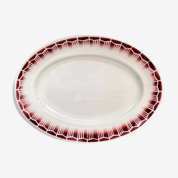 Oval earthenware dish