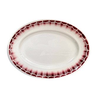 Oval earthenware dish