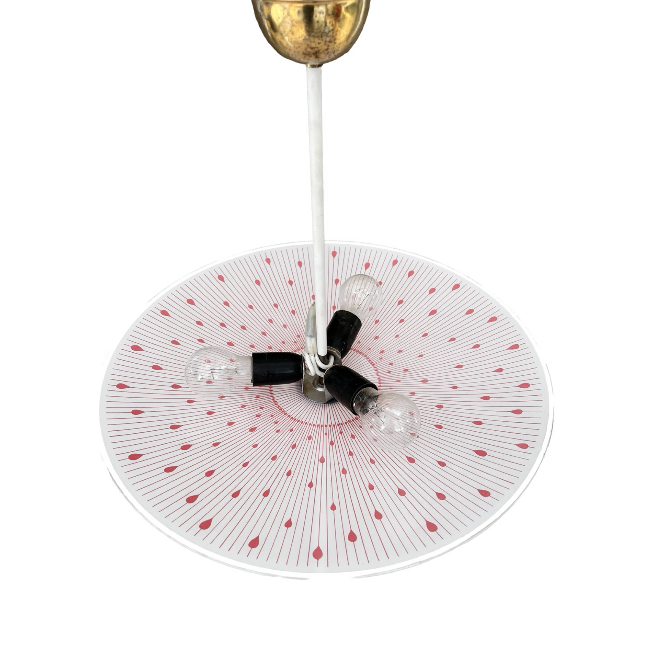 Brusel Napako style ceiling light, Czechoslovakia, 1960s.