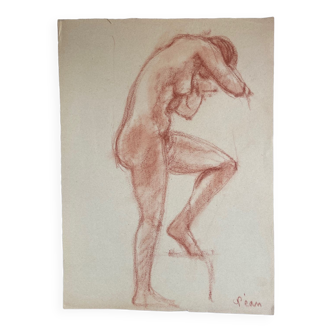 Female nude drawing