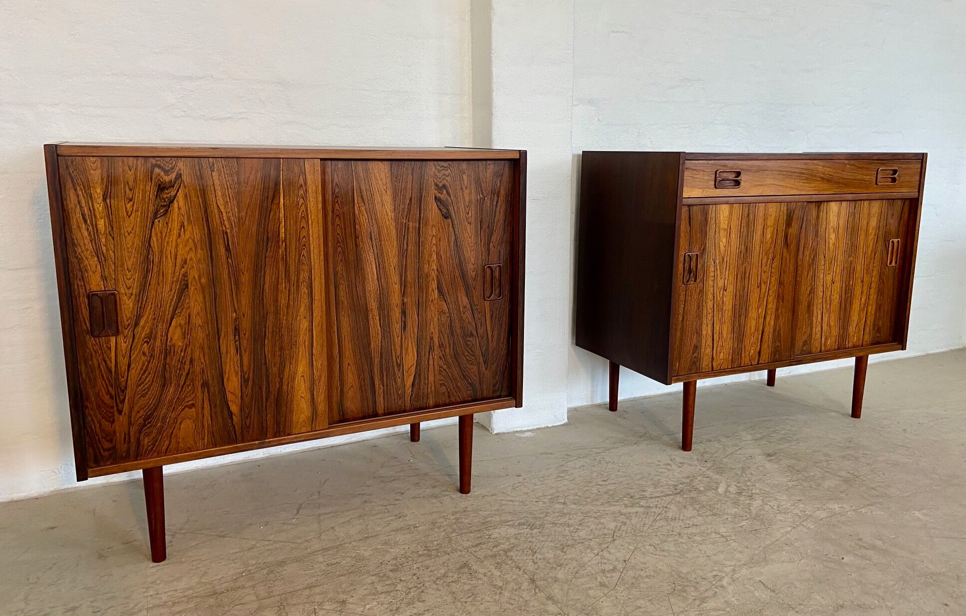 Vintage Danish buffets in rosewood from the 1960s.