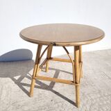 Vintage rattan coffee or side table