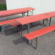 2 placemats and brewery benches