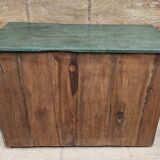 Ancien buffet vitré en teck birman