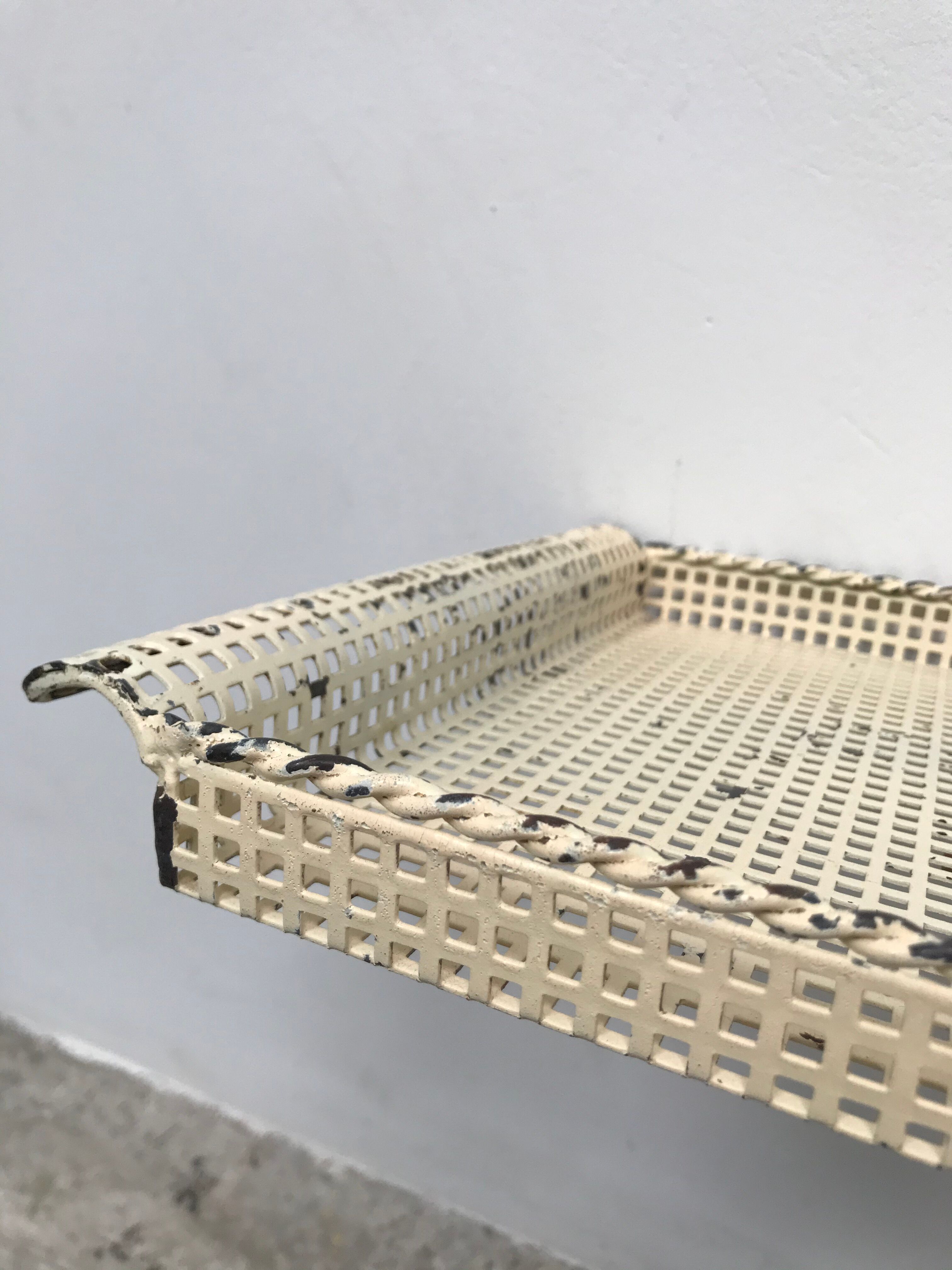 Mathieu Mategot perforated sheet metal tray