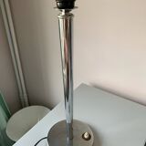 Art deco white opaline chrome lamp