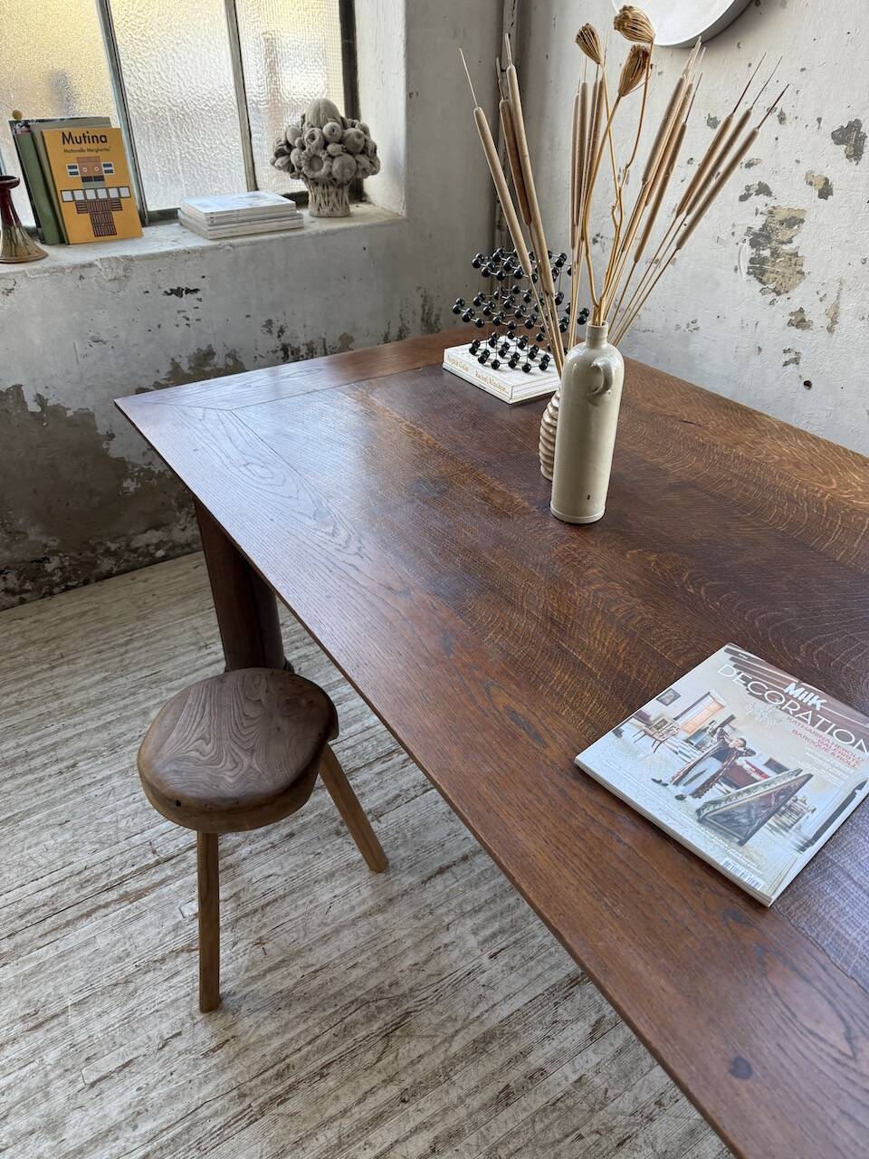 Dudouyt oak dining table 1940