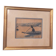 Aquarelle encadrée signée marine paysage