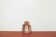 Vintage salmon pink and brown ceramic vase from Denmark